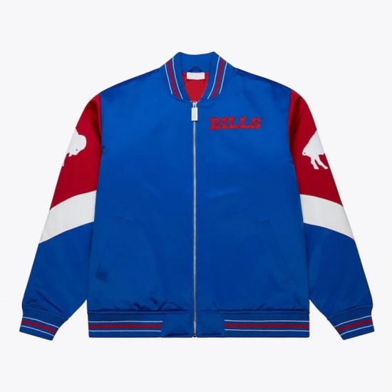 Buffalo Bills Throw It Back Heavyweight Satin Jacket Buffalo Bills Throw It Back Heavyweight Satin Jacket