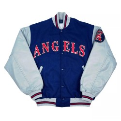 California Angels Blue and Gray Varsity Jacket California Angels Blue and Gray Varsity Jacket