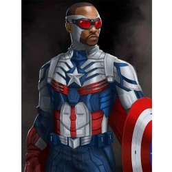 Captain America Brave New World Sam Wilson Costume Leather Jacket Captain America Brave New World Sam Wilson Costume Leather Jacket