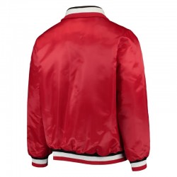 Captain II Detroit Red Wings Red Satin Jacket  Captain II Detroit Red Wings Red Satin Jacket