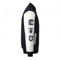 Carlton Blues Collegiate Navy and White Varsity Jacket Carlton Blues Collegiate Navy and White Varsity Jacket