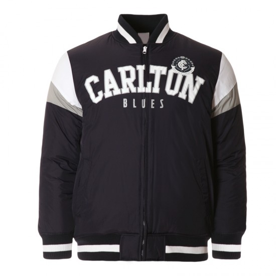 Carlton Blues Fan Black Varsity Jacket