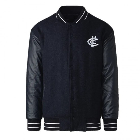 Carlton Blues Football Club Black Varsity Jacket Carlton Blues Football Club Black Varsity Jacket