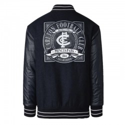 Carlton Blues Football Club Black Varsity Jacket Carlton Blues Football Club Black Varsity Jacket