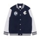 Carlton Blues Navy and Gray Varsity Fleece Jacket Carlton Blues Navy and Gray Varsity Fleece Jacket