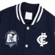 Carlton Blues Navy and Gray Varsity Fleece Jacket Carlton Blues Navy and Gray Varsity Fleece Jacket