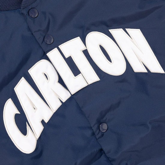 Carlton Blues Navy Bomber Full-Snap Jacket