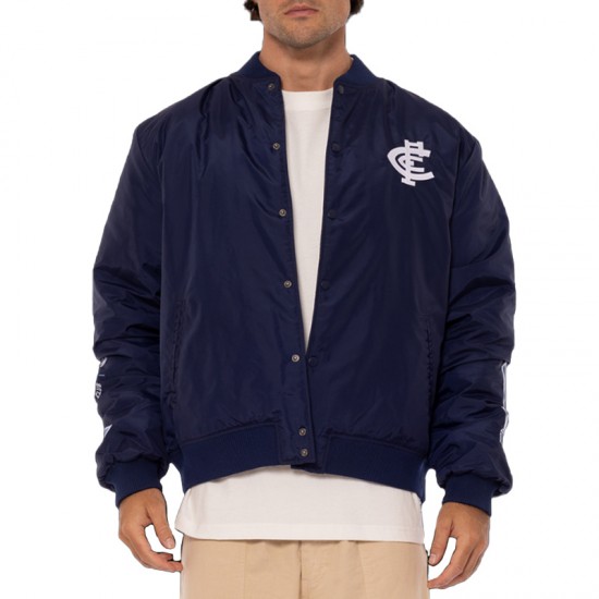 Carlton Blues Patch Navy Bomber Jacket