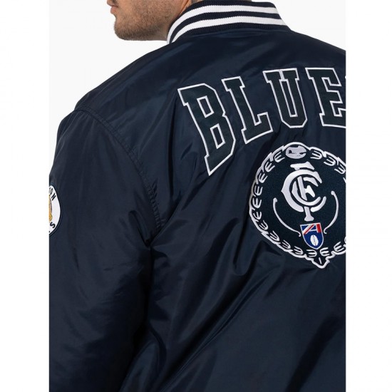 Carlton Blues Team Navy Bomber Jacket