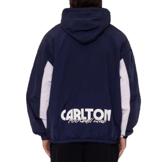 Carlton Blues Throwback Navy Spray Hooded Jacket Carlton Blues Throwback Navy Spray Hooded Jacket