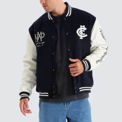 Carlton Blues Varsity Navy and White Jacket
