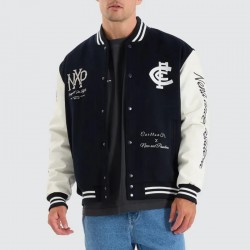 Carlton Blues Varsity Navy and White Jacket