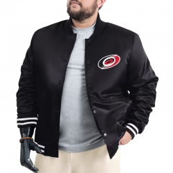 Carolina Hurricanes Adaptive Bold Logo Varsity Satin Jacket