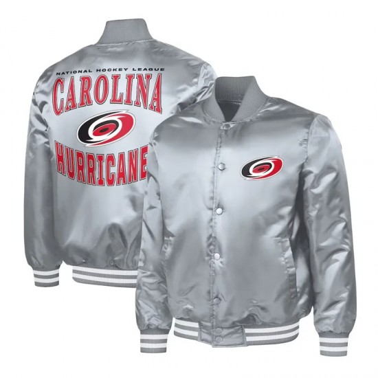 Carolina Hurricanes Adaptive Bold Logo Varsity Satin Jacket