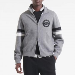 Carolina Hurricanes Heather Gray Striped Fleece Jacket Carolina Hurricanes Heather Gray Striped Fleece Jacket