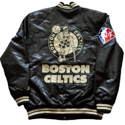 Celtics 75th Anniversary Black Satin Jacket Celtics 75th Anniversary Black Satin Jacket