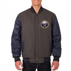 Charcoal/Navy Buffalo Sabres Varsity Jacket Charcoal/Navy Buffalo Sabres Varsity Jacket