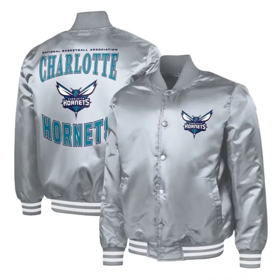 Charlotte Hornets Adaptive Bold Logo Varsity Satin Jacket
