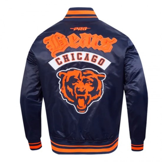 Chicago Bears Best of Classic Rib Satin Jacket Chicago Bears Best of Classic Rib Satin Jacket