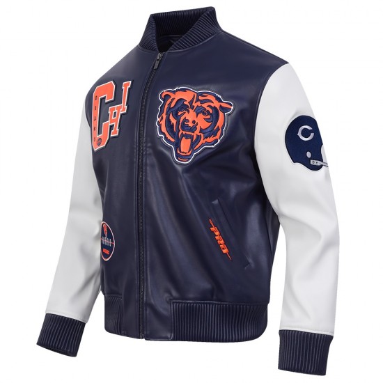 Chicago Bears Best Of Men’s Leather Varsity Jacket Chicago Bears Best Of Men’s Leather Varsity Jacket
