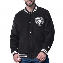 Chicago Bears Blackout Corduroy Varsity Jacket