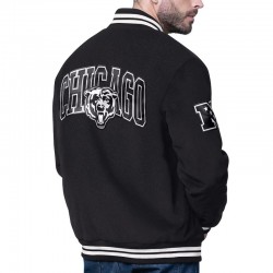 Chicago Bears Blackout Corduroy Varsity Jacket