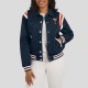 Chicago Bears Lightweight Navy Varsity Satin Jacket