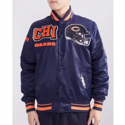Chicago Bears Mashup Classic Rib Satin Jacket Chicago Bears Mashup Classic Rib Satin Jacket
