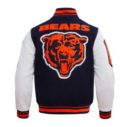 Chicago Bears Mashup Classic Rib Varsity Jacket Chicago Bears Mashup Classic Rib Varsity Jacket