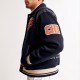 Chicago Bears Navy Varsity Bomber Wool Jacket Chicago Bears Navy Varsity Bomber Wool Jacket