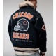 Chicago Bears Navy Varsity Bomber Wool Jacket Chicago Bears Navy Varsity Bomber Wool Jacket