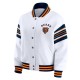 Chicago Bears Snap Front White Fleece Jacket