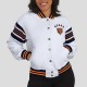 Chicago Bears Snap Front White Fleece Jacket