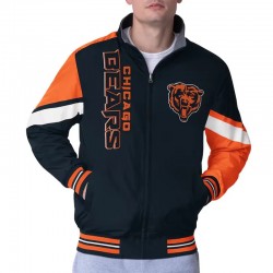 Chicago Bears Strong Arm Navy Full-Zip Jacket Chicago Bears Strong Arm Navy Full-Zip Jacket