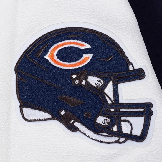 Chicago Bears Team Badge Classic Rib Varsity Jacket