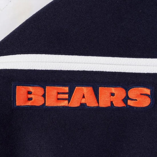 Chicago Bears Team Badge Classic Rib Varsity Jacket