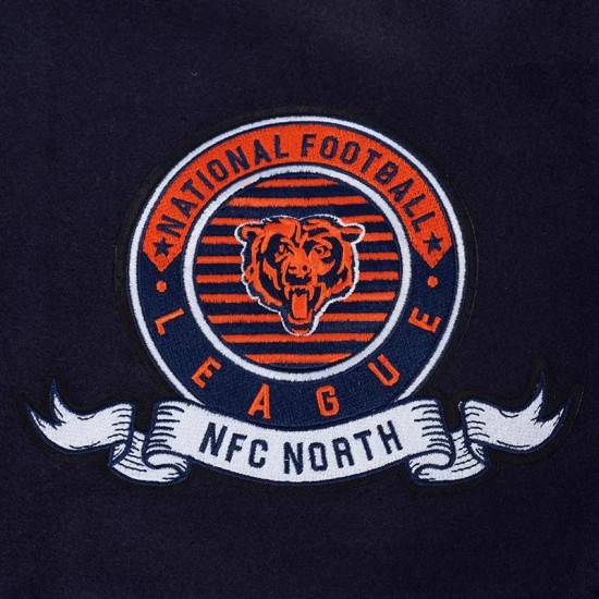 Chicago Bears Team Badge Classic Rib Varsity Jacket Chicago Bears Team Badge Classic Rib Varsity Jacket