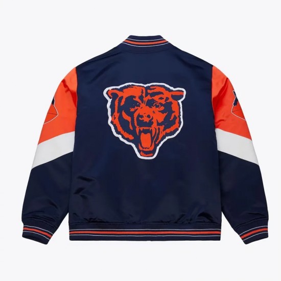 Chicago Bears Throw It Back Heavyweight Satin Jacket Chicago Bears Throw It Back Heavyweight Satin Jacket