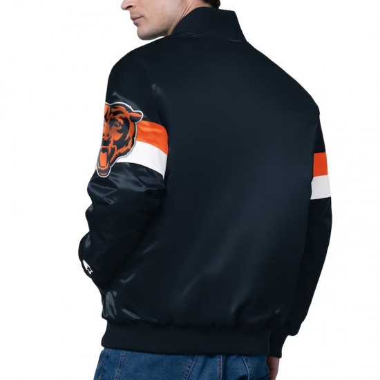 Chicago Bears Triple Option Varsity Satin Jacket