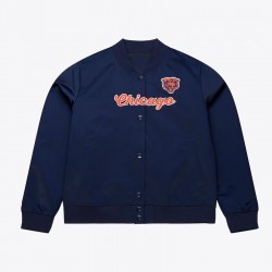 Chicago Bears Vintage Navy Satin Jacket