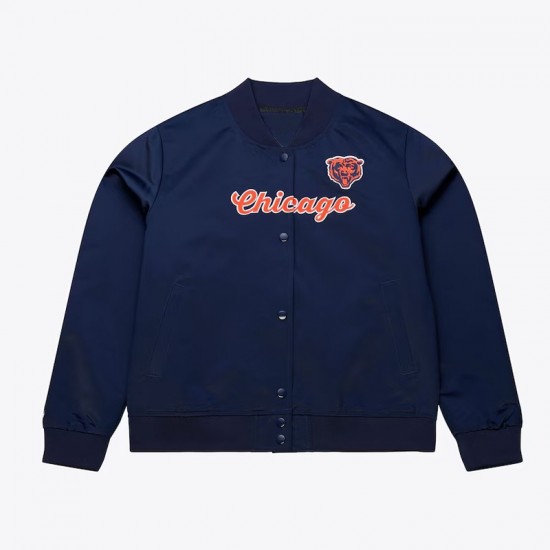 Chicago Bears Vintage Navy Satin Jacket