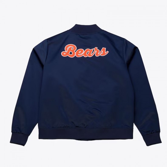 Chicago Bears Vintage Navy Satin Jacket