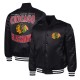 Chicago Blackhawks Adaptive Bold Logo Varsity Satin Jacket