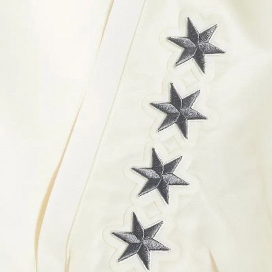 Chicago Bulls 2024/25 City Edition Chenille Cream Satin Jacket Chicago Bulls 2024/25 City Edition Chenille Cream Satin Jacket