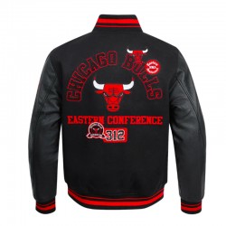 Chicago Bulls Area Code Classic Rib Varsity Jacket Chicago Bulls Area Code Classic Rib Varsity Jacket