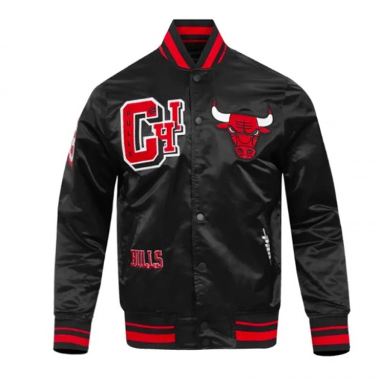 Chicago Bulls Best of Classic Rib Satin Jacket Chicago Bulls Best of Classic Rib Satin Jacket