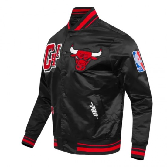 Chicago Bulls Best of Classic Rib Satin Jacket Chicago Bulls Best of Classic Rib Satin Jacket