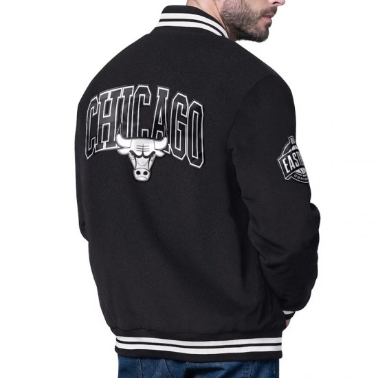 Chicago Bulls Blackout Corduroy Varsity Jacket