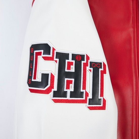Chicago Bulls City Signature Men's Leather Varsity Jacket