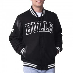 Chicago Bulls Clutch Hitter Black Varsity Jacket Chicago Bulls Clutch Hitter Black Varsity Jacket